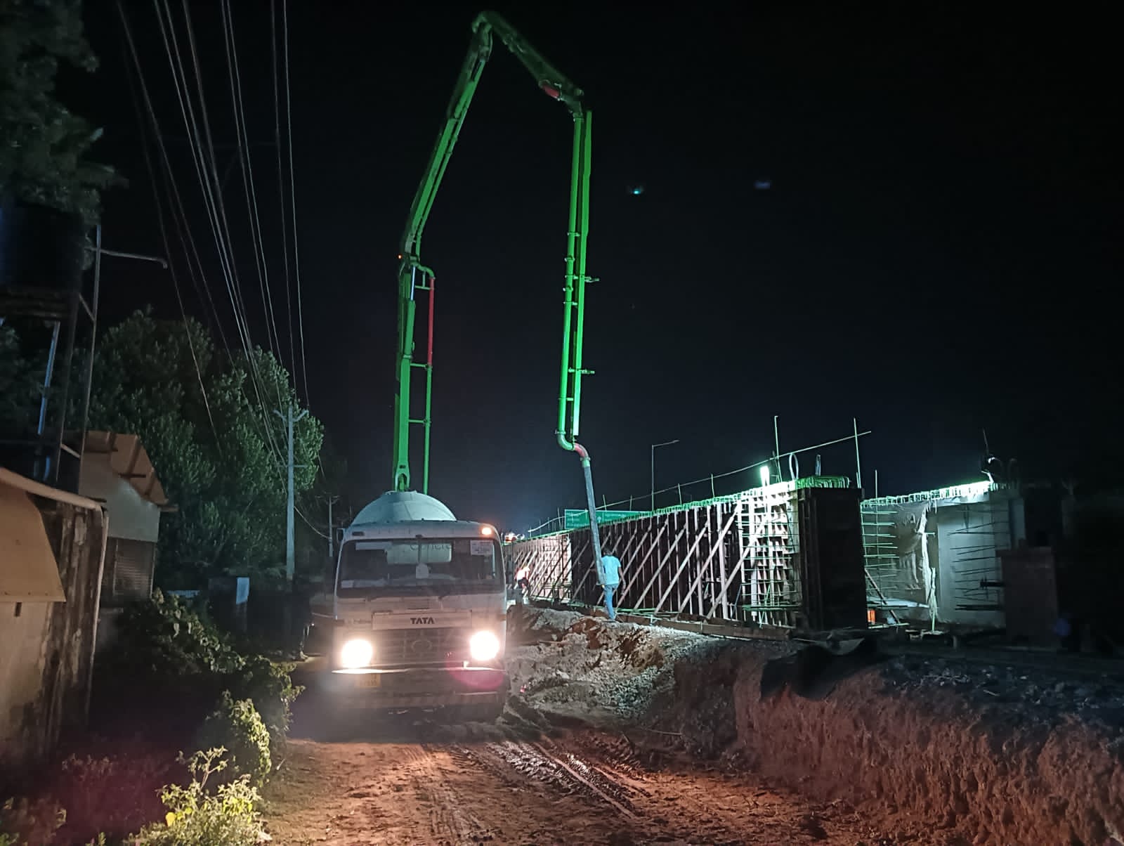 Night construction operations